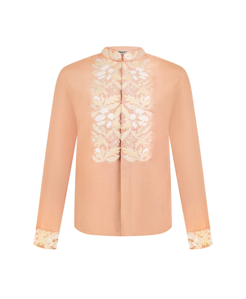 "The Bloom of Bukovyna" beige shirt photo