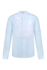 "Mallow" blue shirt with blue embroidery photo