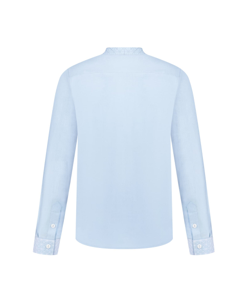 "Mallow" blue shirt with blue embroidery photo