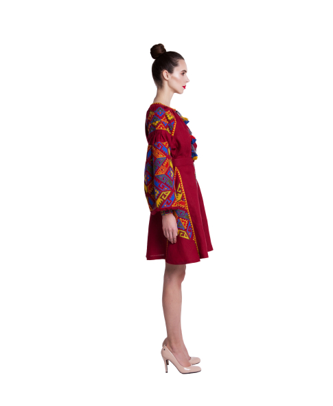 "Ulyana" bordo mini dress photo