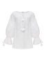 "White orchid" white blouse photo