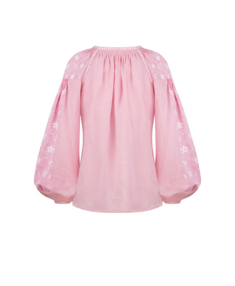 "Pearls" pink blouse photo