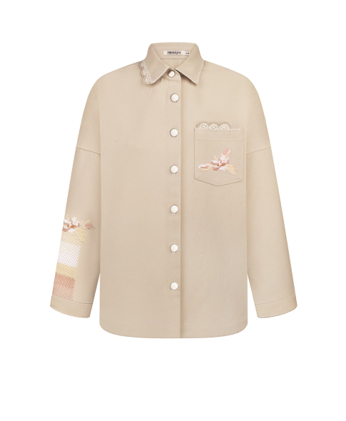 "The Bloom of Bukovyna" beige jacket photo