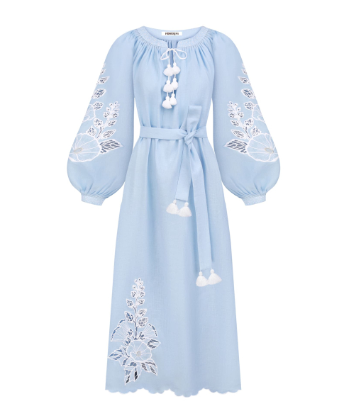 "Mallow" blue midi-dress photo