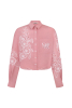 "Mallow" pink crop blouse photo