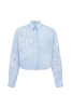 "Mallow" blue crop blouse photo
