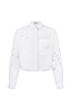 “Mallow” white crop blouse photo