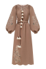 "Mallow" brown midi-dress photo