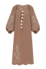 "Mallow" brown midi-dress photo