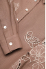 "Mallow" brown crop blouse photo
