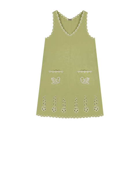 "Ruzha" green mini dress photo