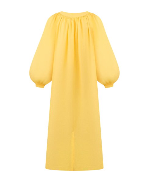 "Rosa" yellow midi-dress photo