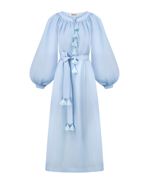"Rosa" blue midi-dress photo
