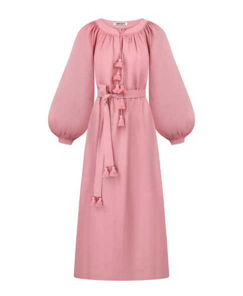 "Rosa" pink midi-dress photo